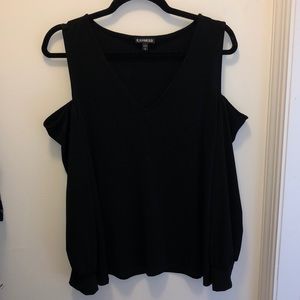 Long Sleeve Blouse with Shoulder cut-outs